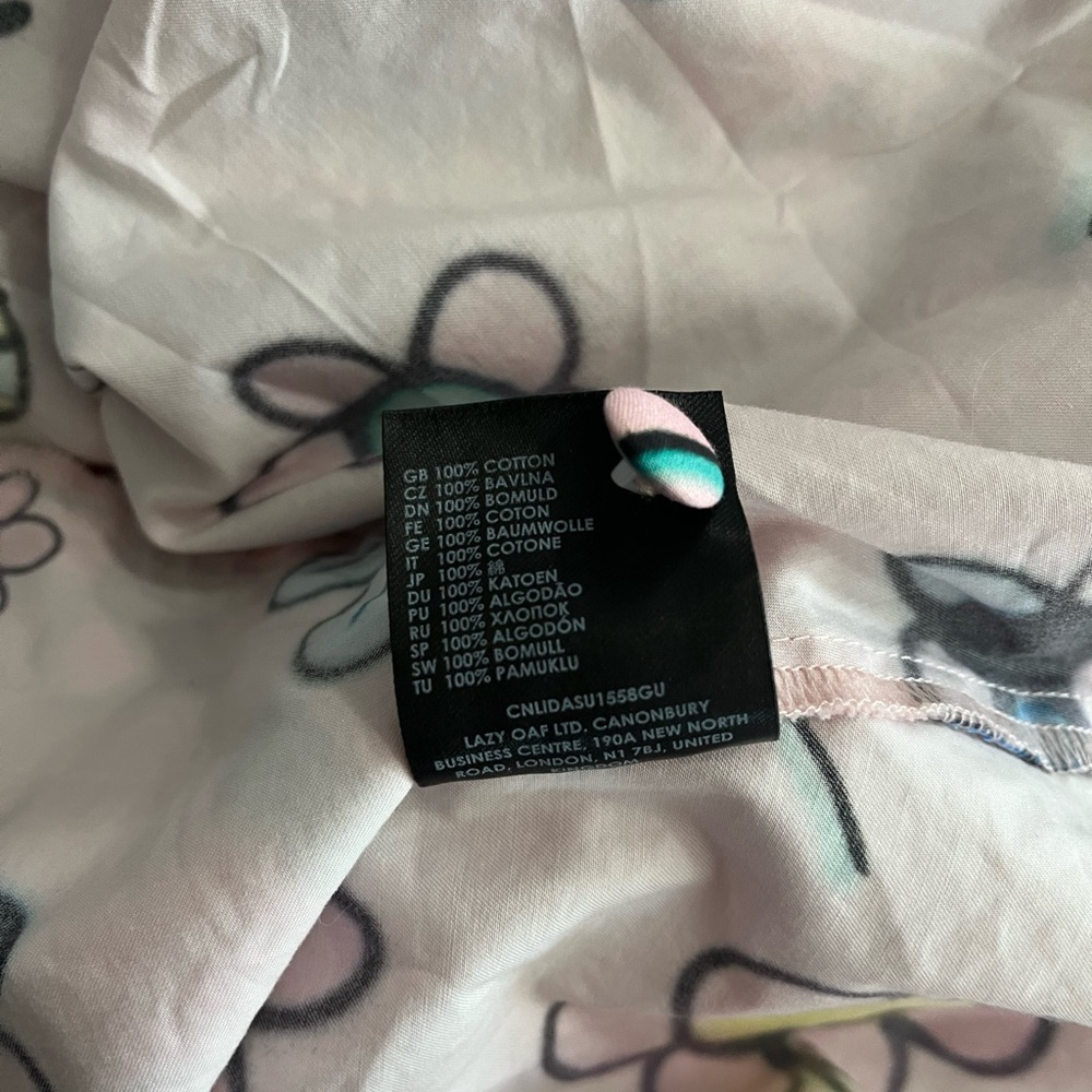 SOLD Lazy Oaf Airbrush Flowers Babydoll Dress - Picture 13 of 14